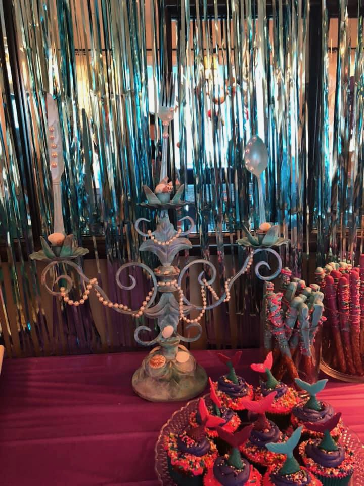 diy little mermaid candelabra 