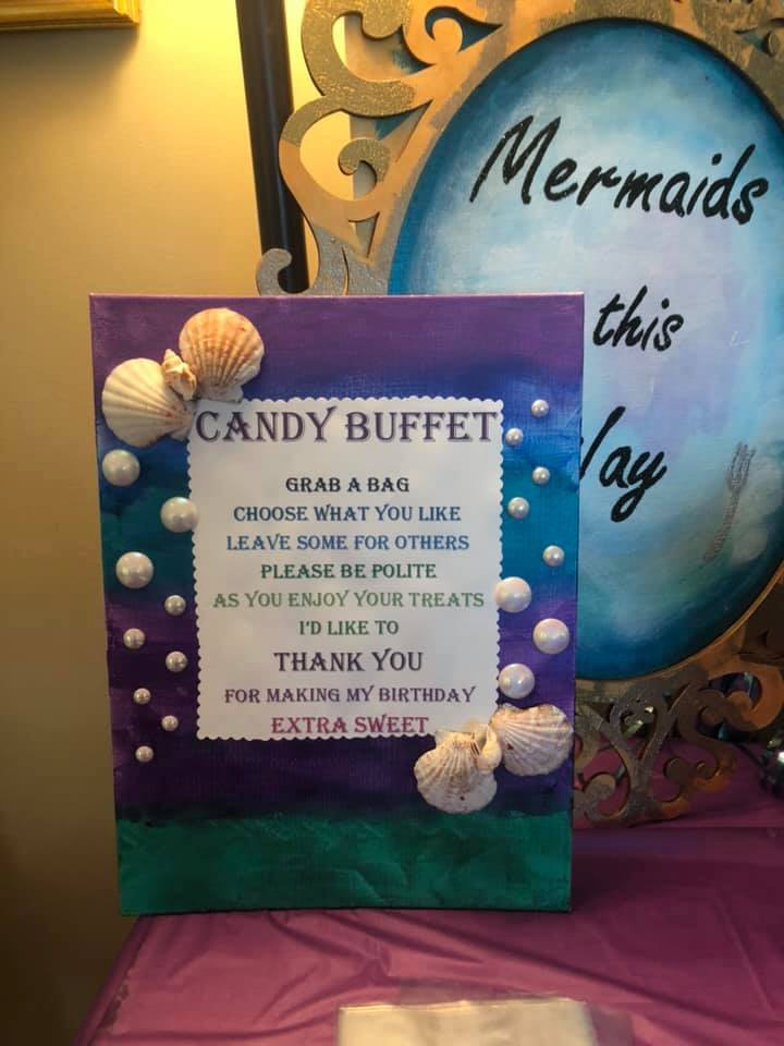 candy buffet sign