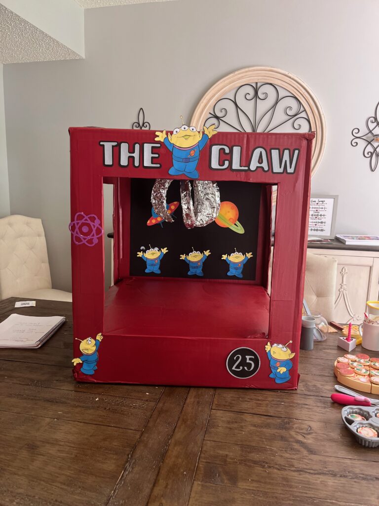 diy claw machine decorated