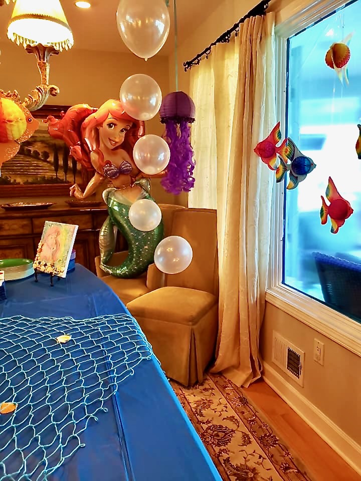 Ariel balloon and bubble balloons