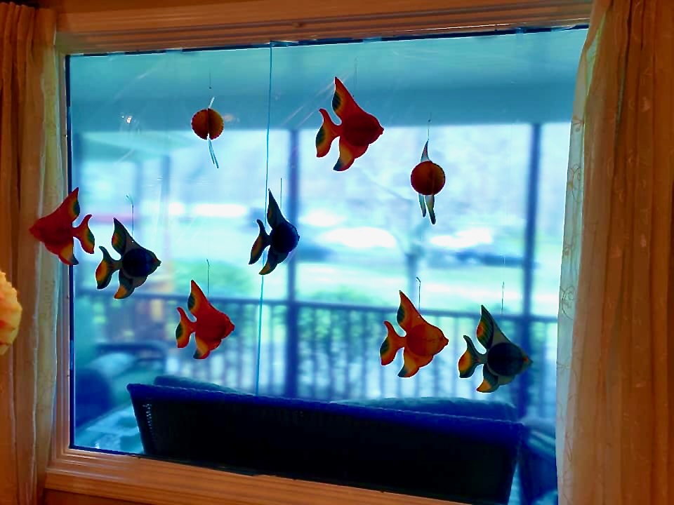 underwater and fish window decoration