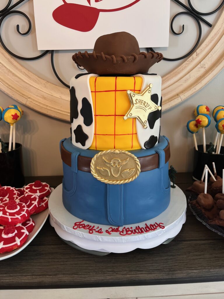 Toy Story themed tiered cake