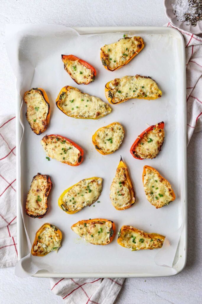 Boursin cheese stuffed mini peppers
